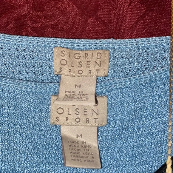 Sigrid Olsen Blue Knit Cardigan and Tank - 2 Piece Bundle - Picture 2 of 6